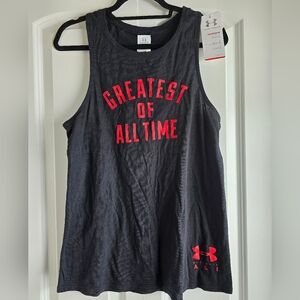Under Armour Black Tank Top with Red Print